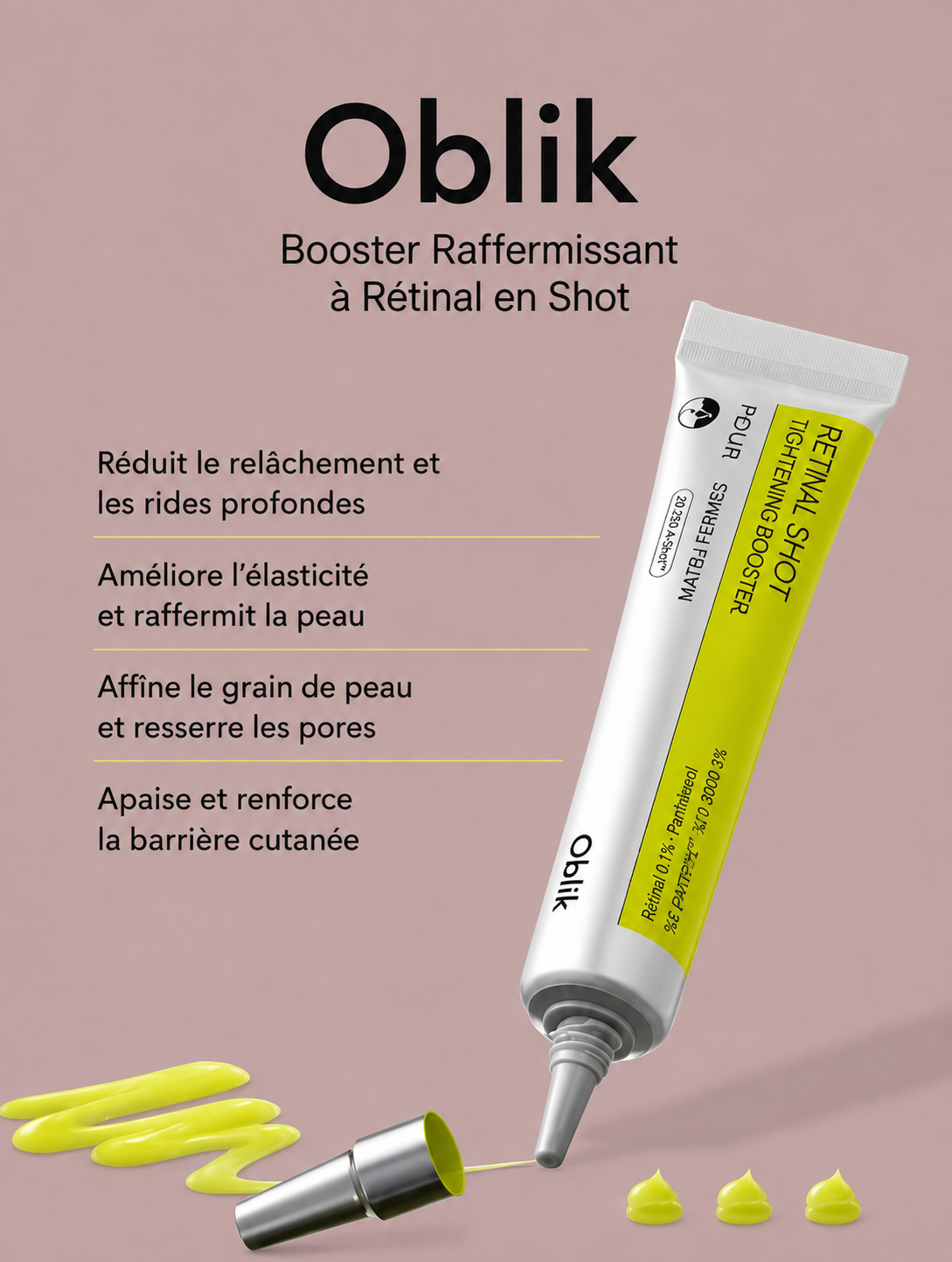 OBLIK RETINAL SHOT - Rides • Pores visibles • Teint terne